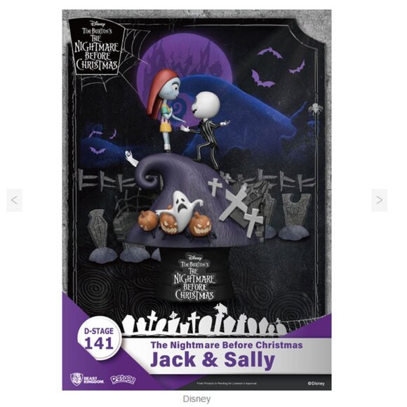 Beast Kingdom The Nightmare Before Christmas Jack & Sally D-Stage Statue NEW! - Picture 2 of 11